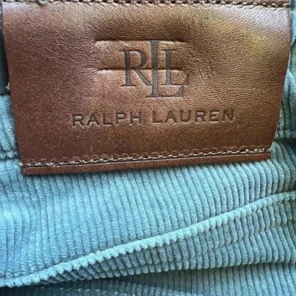 Stretch Corduroy Mid-Rise Straight Leg Pant $145 LRL Size 14 - Picture 7 of 10